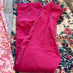 Sonic pink- double lined- breath able- comfortable- full length leggings